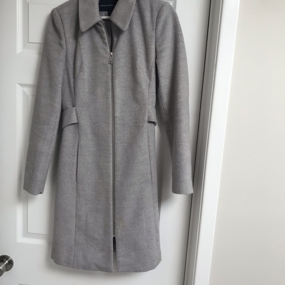 French Connection Light Grey Coat - Picture 2 of 5